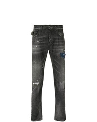 Мужские темно-серые рваные джинсы от Frankie Morello