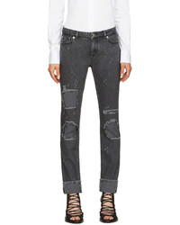Женские темно-серые рваные джинсы от Givenchy