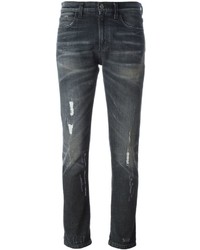 Женские темно-серые рваные джинсы от Gucci