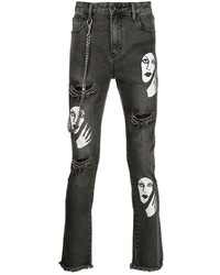 Мужские темно-серые рваные джинсы от Haculla