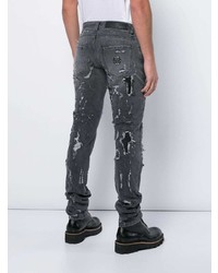 Мужские темно-серые рваные джинсы от Philipp Plein