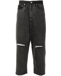 Мужские темно-серые рваные джинсы от Izzue