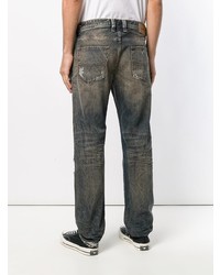 Мужские темно-серые рваные джинсы от Diesel