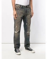 Мужские темно-серые рваные джинсы от Diesel