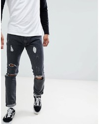 Мужские темно-серые рваные джинсы от Lee
