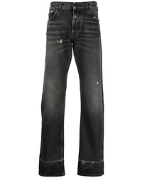 Мужские темно-серые рваные джинсы от Marcelo Burlon County of Milan
