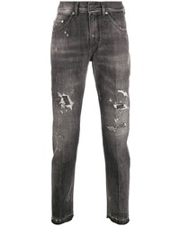 Мужские темно-серые рваные джинсы от Neil Barrett