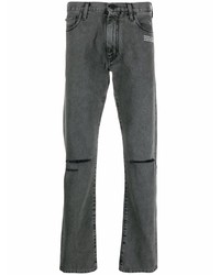 Мужские темно-серые рваные джинсы от Off-White