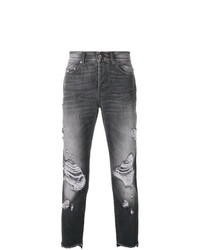 Мужские темно-серые рваные джинсы от Overcome