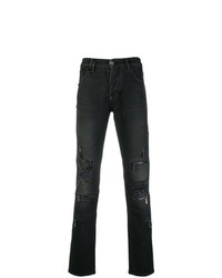 Мужские темно-серые рваные джинсы от Philipp Plein