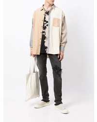 Мужские темно-серые рваные джинсы от VAL KRISTOPHE