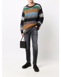 Мужские темно-серые рваные джинсы от Dondup