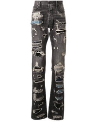 Мужские темно-серые рваные джинсы от Unravel Project