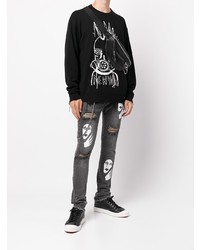 Мужские темно-серые рваные джинсы от Haculla