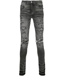 Мужские темно-серые рваные зауженные джинсы от Amiri