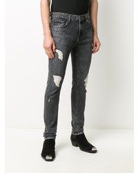 Мужские темно-серые рваные зауженные джинсы от J Brand