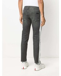 Мужские темно-серые рваные зауженные джинсы от Dolce & Gabbana