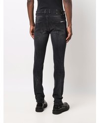 Мужские темно-серые рваные зауженные джинсы от Les Hommes