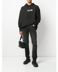 Мужские темно-серые рваные зауженные джинсы от Neuw