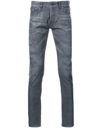 Мужские темно-серые рваные зауженные джинсы от Hl Heddie Lovu