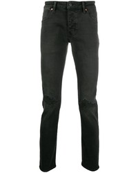 Мужские темно-серые рваные зауженные джинсы от Neuw