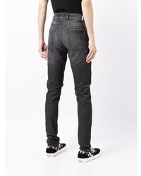Мужские темно-серые рваные зауженные джинсы от Represent