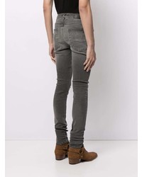 Мужские темно-серые рваные зауженные джинсы от Amiri