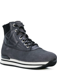 Женские темно-серые резиновые ботинки от Hogan