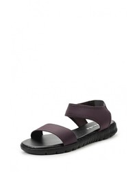 Темно-серые сандалии на плоской подошве от Malien