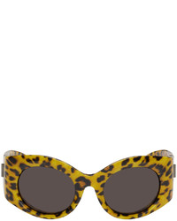 Темно-серые солнцезащитные очки с леопардовым принтом