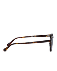Мужские темно-серые солнцезащитные очки от Oliver Peoples
