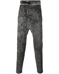 Мужские темно-серые спортивные штаны с вышивкой от 11 By Boris Bidjan Saberi