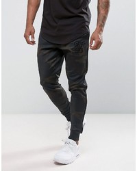 Мужские темно-серые спортивные штаны с камуфляжным принтом от Siksilk