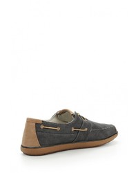 Темно-серые топсайдеры из плотной ткани от Tesoro