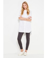 Темно-серые узкие брюки от Modis