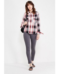 Темно-серые узкие брюки от Modis