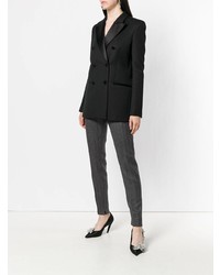 Темно-серые узкие брюки от Saint Laurent