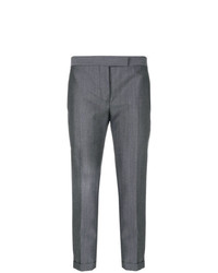 Темно-серые узкие брюки от Thom Browne