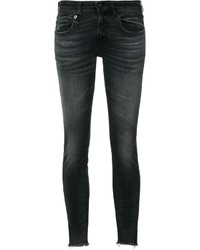 Темно-серые хлопковые джинсы скинни от R 13