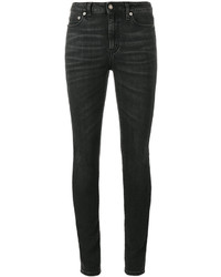 Темно-серые хлопковые джинсы скинни от Saint Laurent