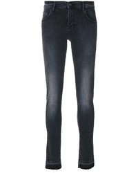 Темно-серые хлопковые джинсы скинни от Versace