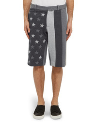 Мужские темно-серые хлопковые шорты с вышивкой от Givenchy