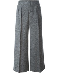 Женские темно-серые шелковые брюки со складками от Maison Margiela