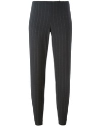 Женские темно-серые шерстяные брюки в вертикальную полоску от Brunello Cucinelli