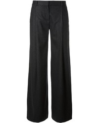 Женские темно-серые шерстяные брюки со складками от Diane von Furstenberg