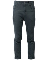 Темно-серые шерстяные брюки чинос