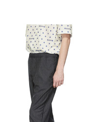Темно-серые шерстяные брюки чинос в вертикальную полоску от Gucci