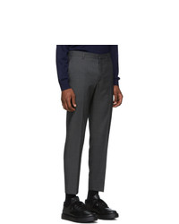 Темно-серые шерстяные брюки чинос от Prada