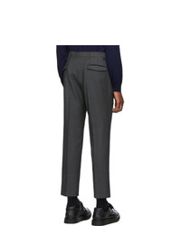 Темно-серые шерстяные брюки чинос от Prada
