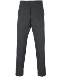 Темно-серые шерстяные брюки чинос от Thom Browne